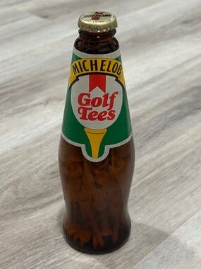 Vintage Michelob Beer Bottle w Golf Tees Sealed Anheuser Busch Promo